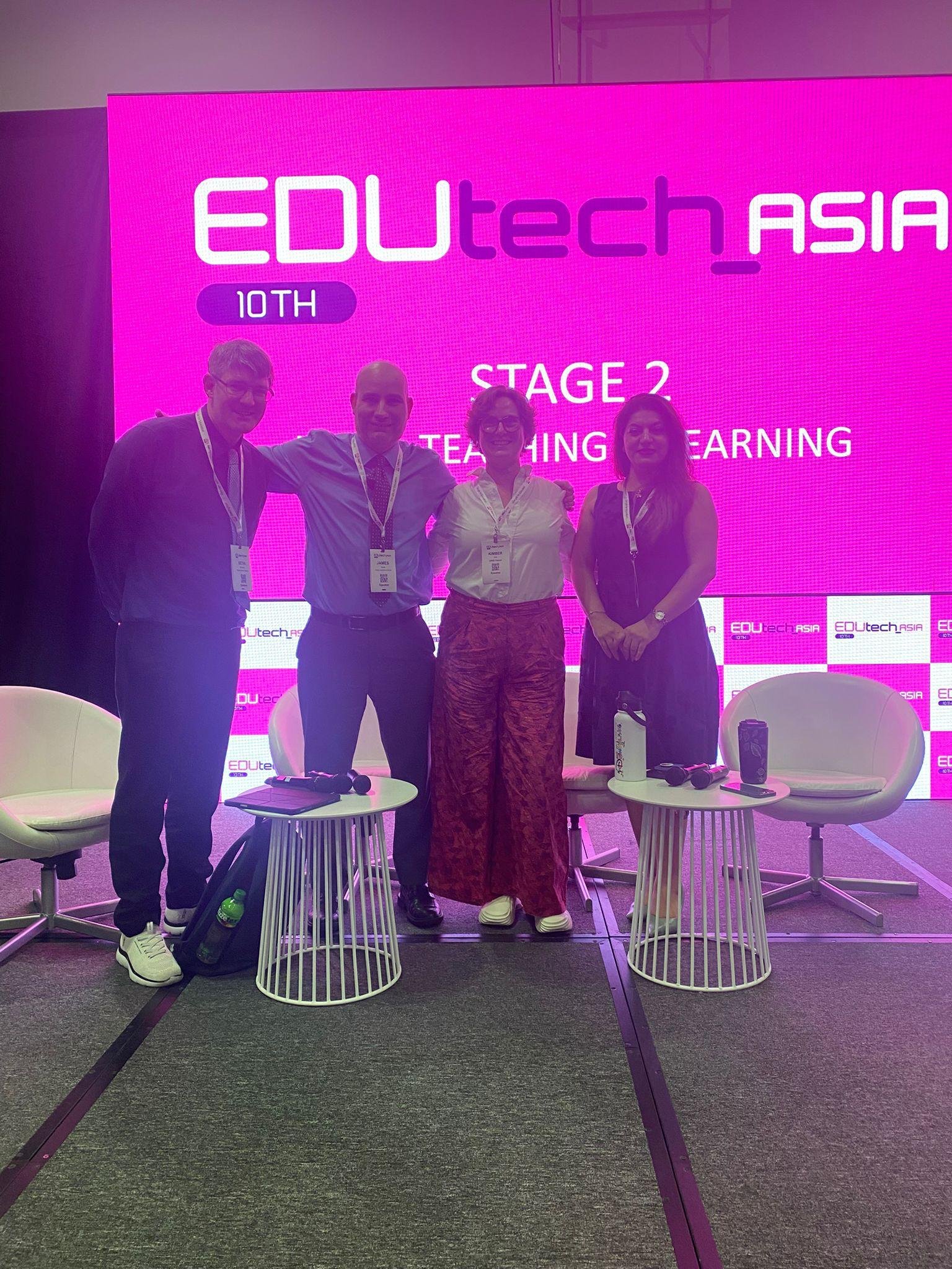 Sethi presenting at EduTech Asia, Sands Expo and Convention Centre
