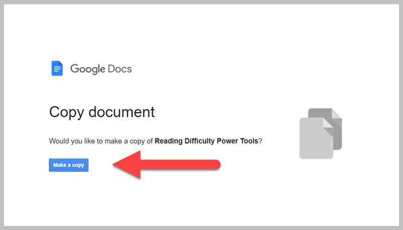 Click on Make a copy