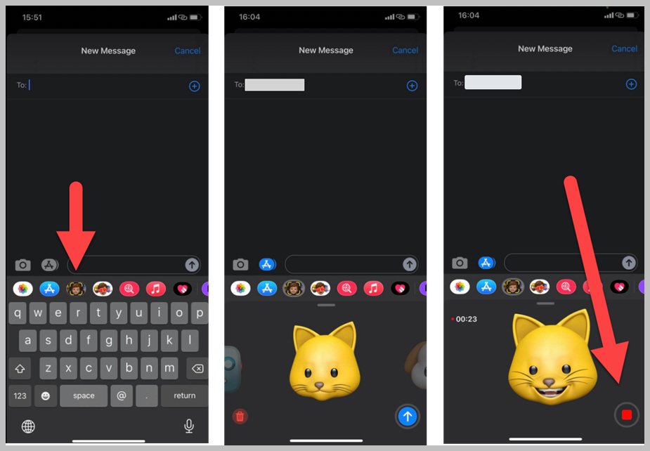 Record and send Animoji to yourself