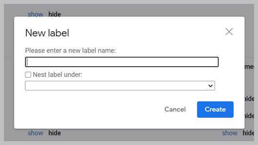 Choose short and easy to remember labels