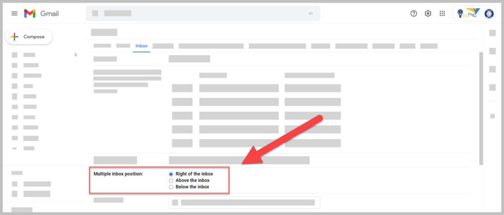 Inbox position.