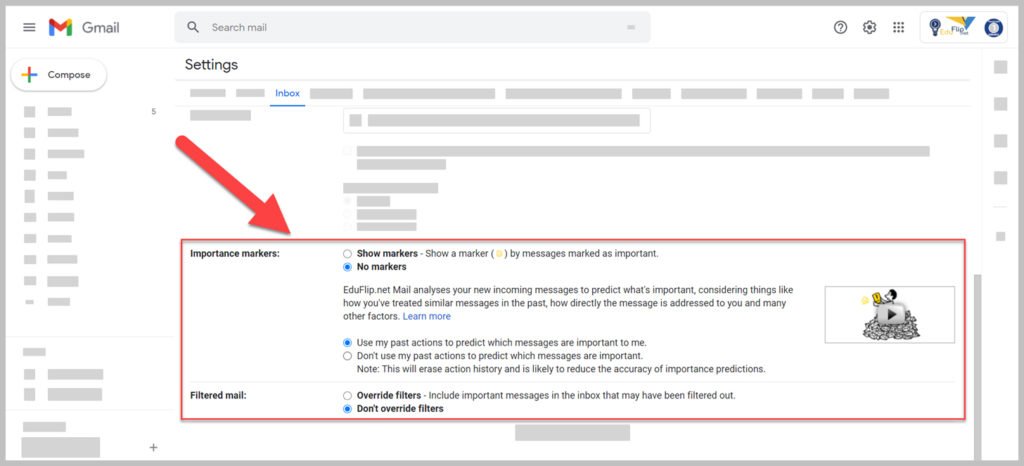 Important markers in Gmail