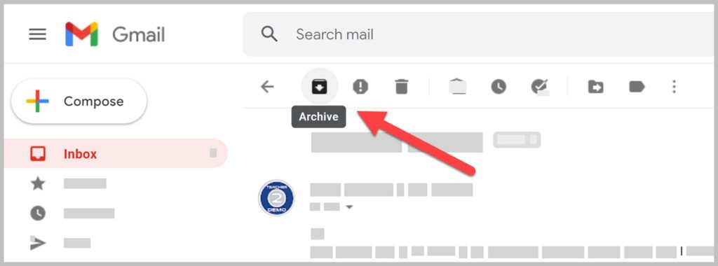 Archiving removes messages from your inbox. 