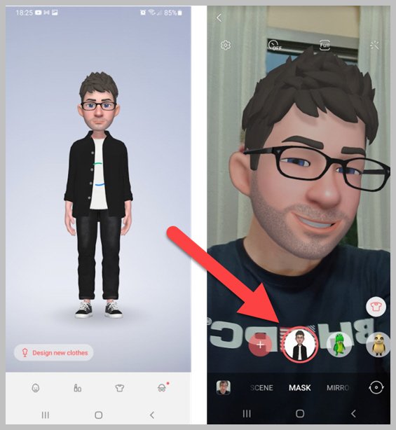 Example of AR Emoji on Samsung