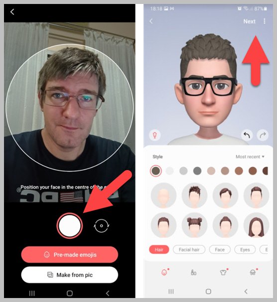 Generate the AR Emoji on Samsung