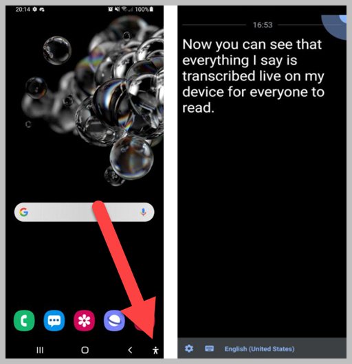 Live transcription with your phone