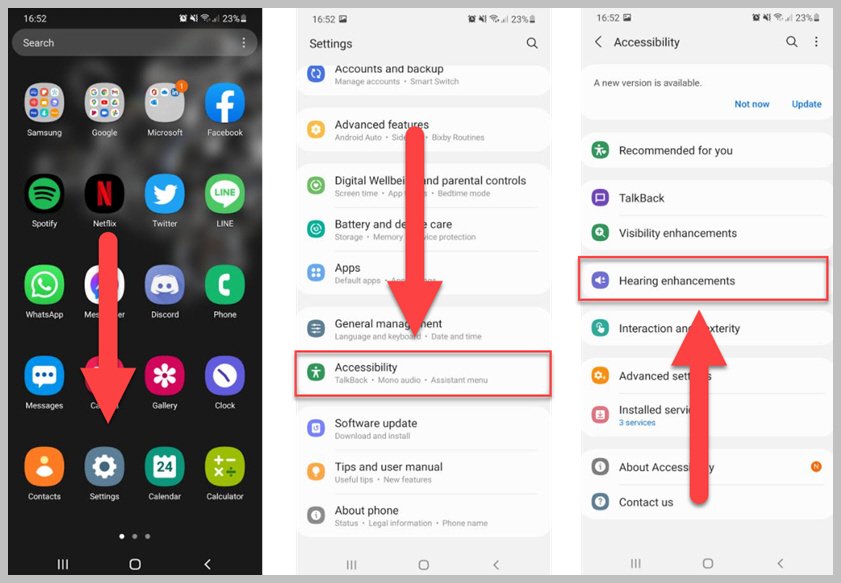 Accessibility menu on Android