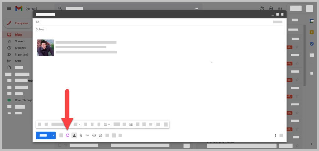 Find the Mote icon in Gmail