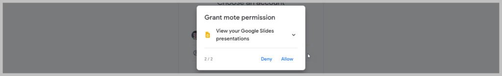 Slides access for mote