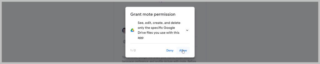 Drive access for Mote