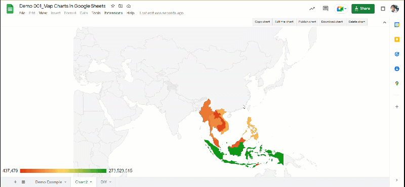 Interactive Map in its own sheet