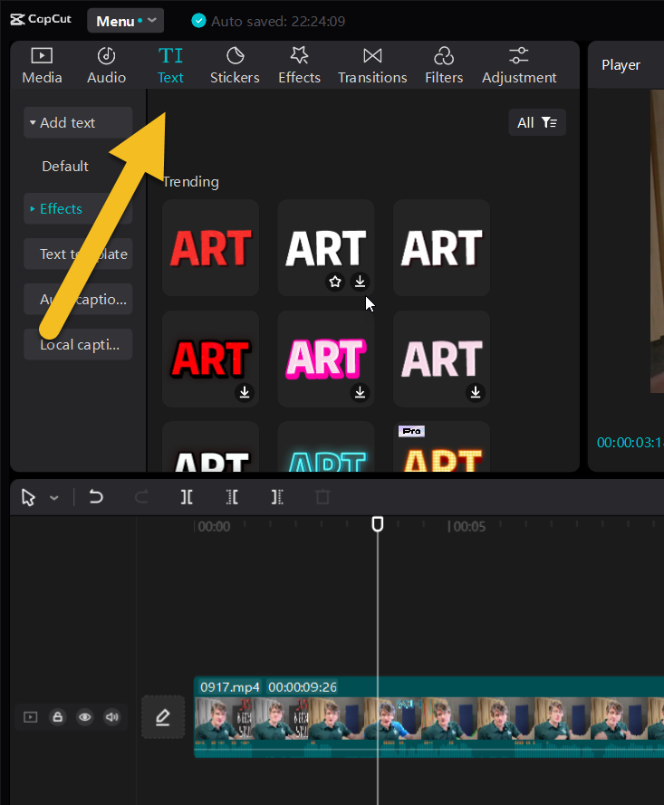 Text and Titles in CapCut