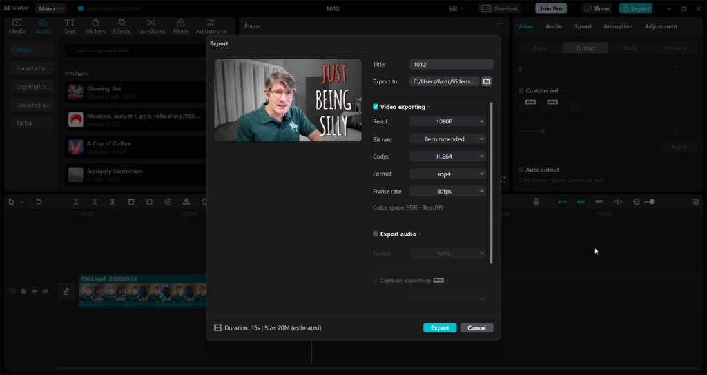 Export Video in CapCut