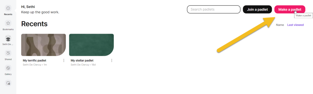 Make a New Padlet