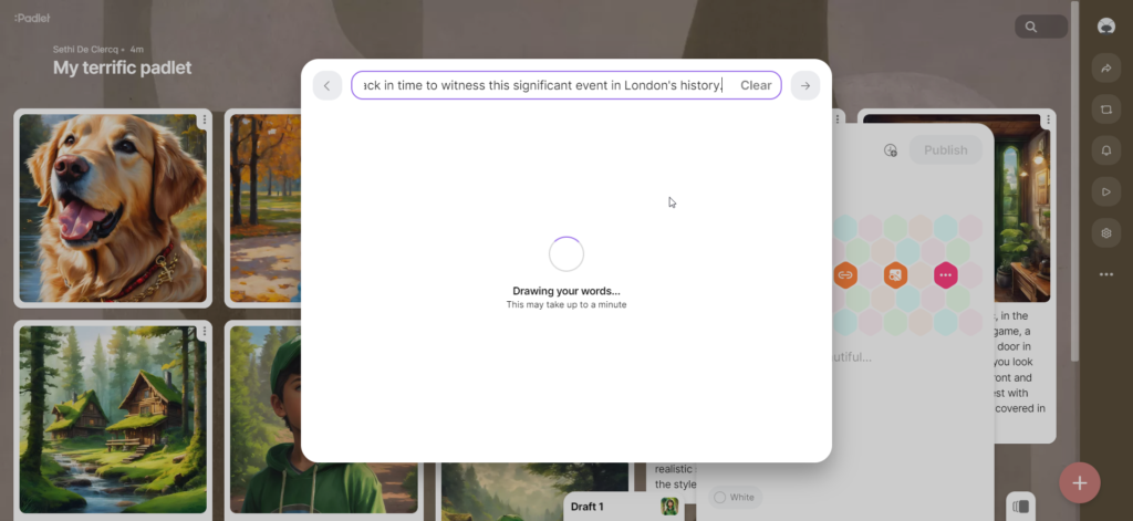 Drawing my words with AI