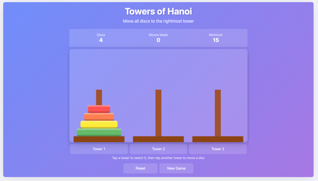 CodeForMe + Canva Pages: Build & Publish a Towers of Hanoi Game in 10 Minutes (No Coding!)