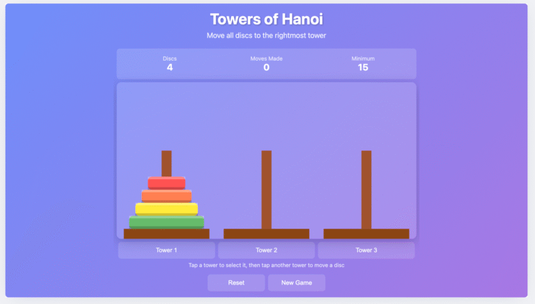 CodeForMe + Canva Pages: Build & Publish a Towers of Hanoi Game in 10 Minutes (No Coding!)